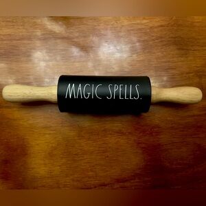 Magic Spells Rae Dunn Small Black Rubber and Wood Rolling Pin